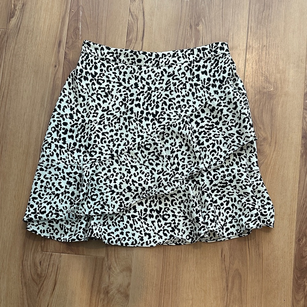 Altar'd State Black and White Asymmetrical Skirt